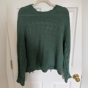Distressed Green American Eagle Sweater